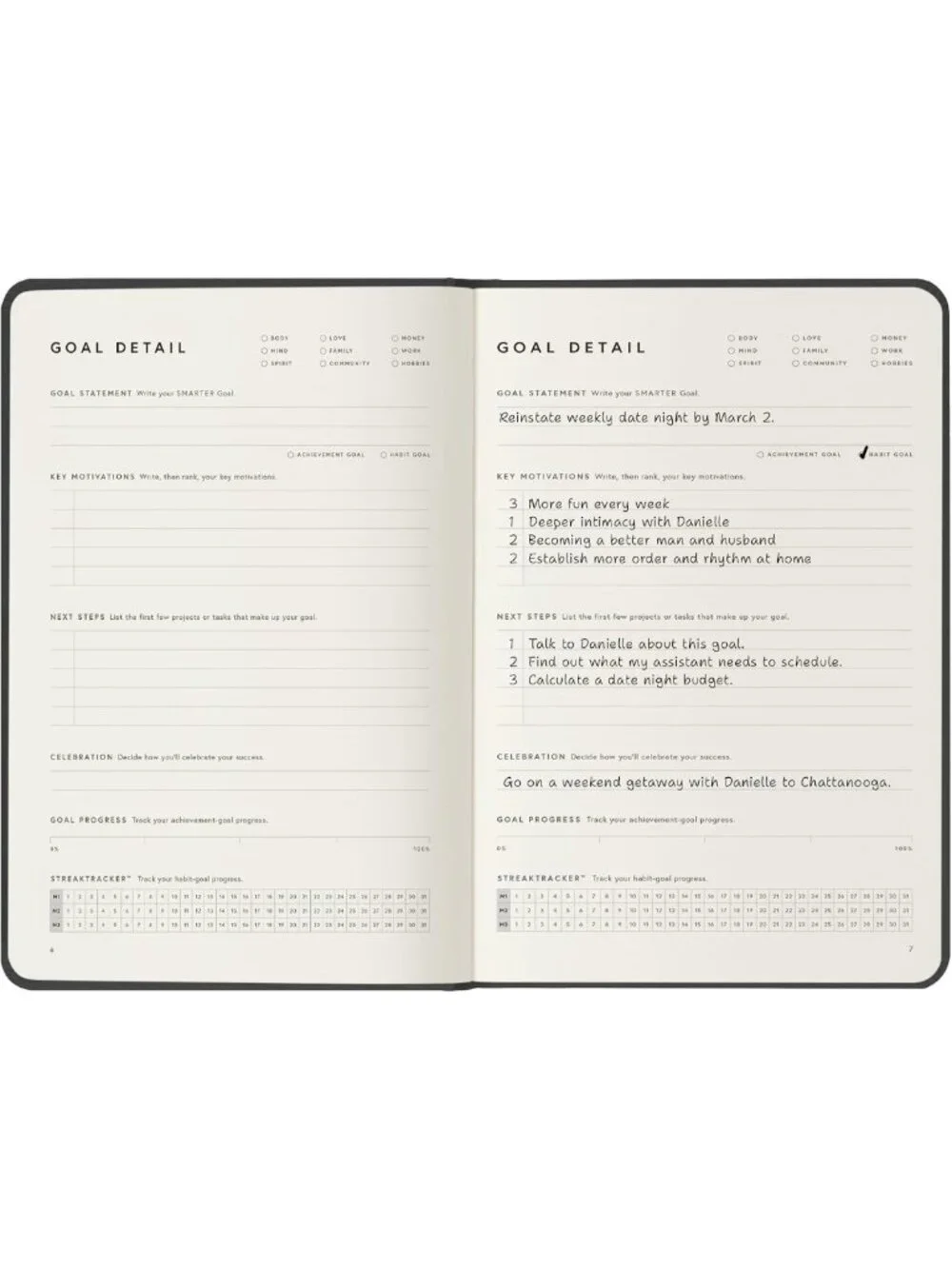 Gray Linen Daily Planner - Boost Focus, Reduce Overwhelm, Achieve Goals